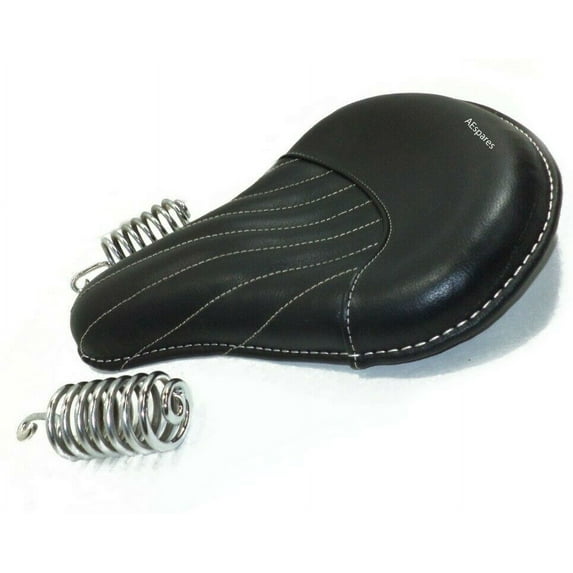 Fits Royal Enfield Classic 350 500 Black Color Leather Front Saddle Seat