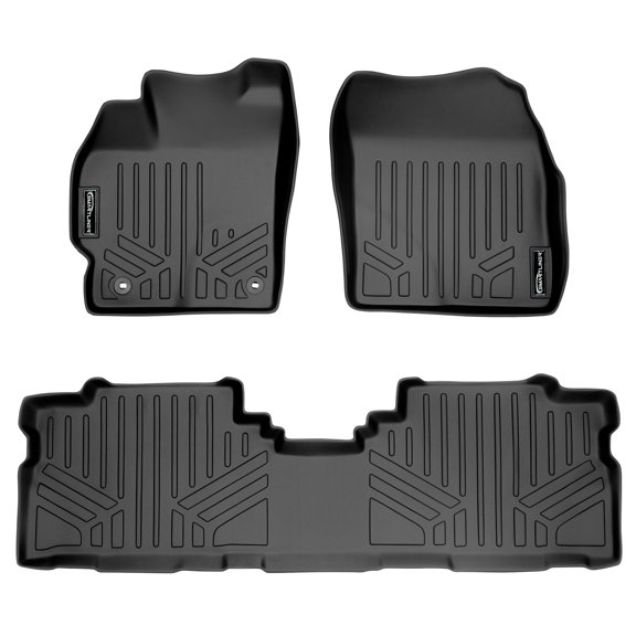 SMARTLINER 2 Rows Custom Fit Floor Liners Compatible with 2012 - 2017 Toyota Prius V (Hybrid)