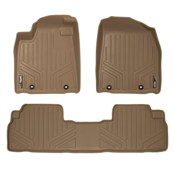 Fits SmartLINER All Weather Custom Fit Floor Mats Liner Full Set for RX (Tan)