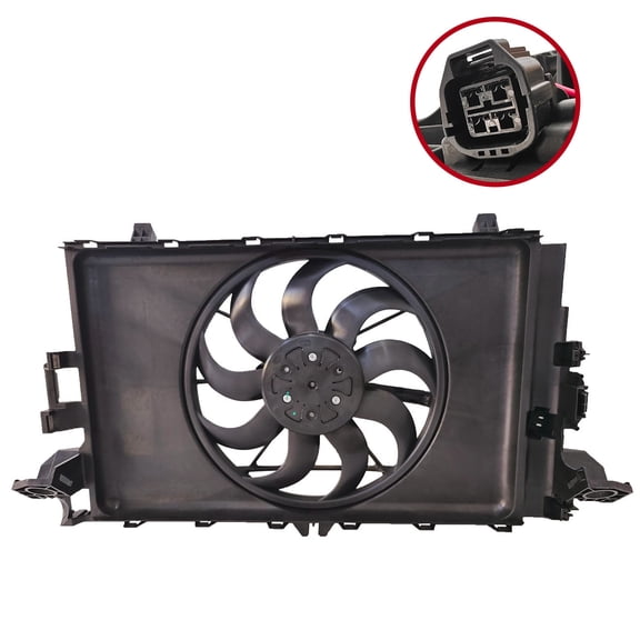 Fits Tesla Model 3 2017-2021 Engine Radiator Cooling Fan Assembly 1077084-00-E
