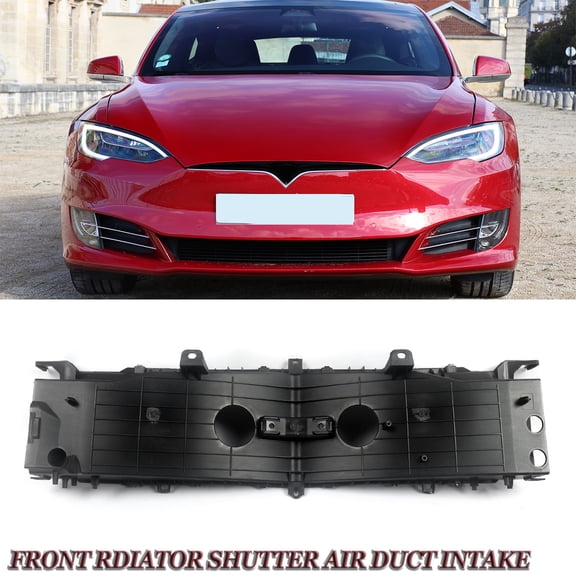 Fits Tesla Model S 2016-2020 Front Rdiator Shutter Air Duct Intake 1058073-00-B, Black NEW
