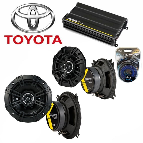 Fits Toyota Corolla 1988-1993 Factory Speaker Upgrade Kicker DSC4 DSC5 & CX300.4 - Factory Certified