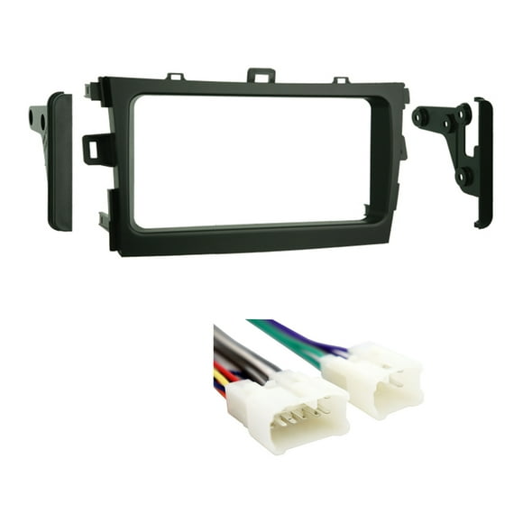Fits Toyota Corolla 2009-2011 Double DIN Harness Radio Install Dash Kit
