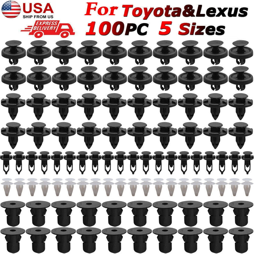 Fits Toyota & Lexus Car Trim Panel Clips Bumper Fender Pin Rivet 7-9MM Engine US