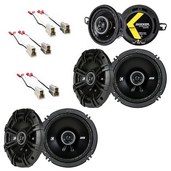 Fits Volkswagen Fox 1987-1993 Factory Speaker Upgrade Kicker DSC65 DSC35 Package