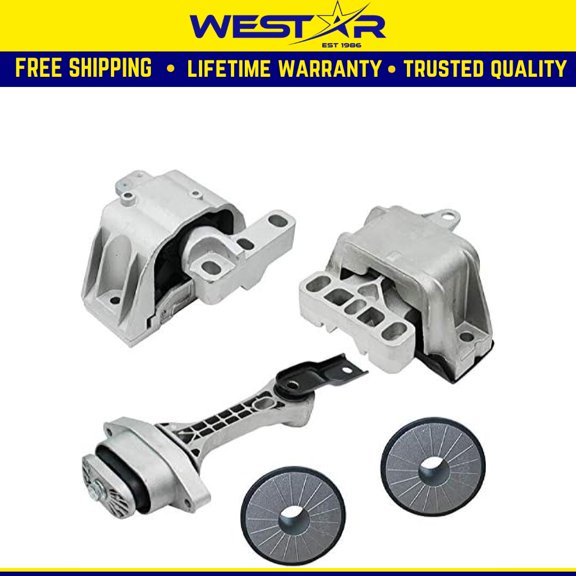 Fits Volkswagen Jetta, 1999-2004 1.9L/ 1999-2005 2.0L Motor & Trans Mount Set 5pc : A6929 A6970 A6970 A6935 A6930