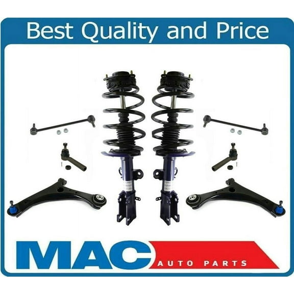 Fits for 08-2016 Town & Country Struts Coil Spring Control Arms Ball J 8Pc Kit