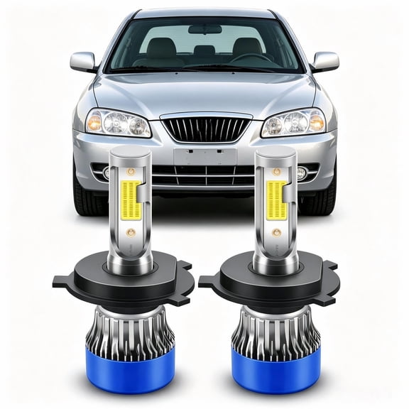 Fits for Hyundai Elantra 1999-2000 High Low Beam Lights Bulbs Combo, 6500K Cool White, 1:1 Mini Halogen Size, LED Headlight Bulbs, Pack of 2