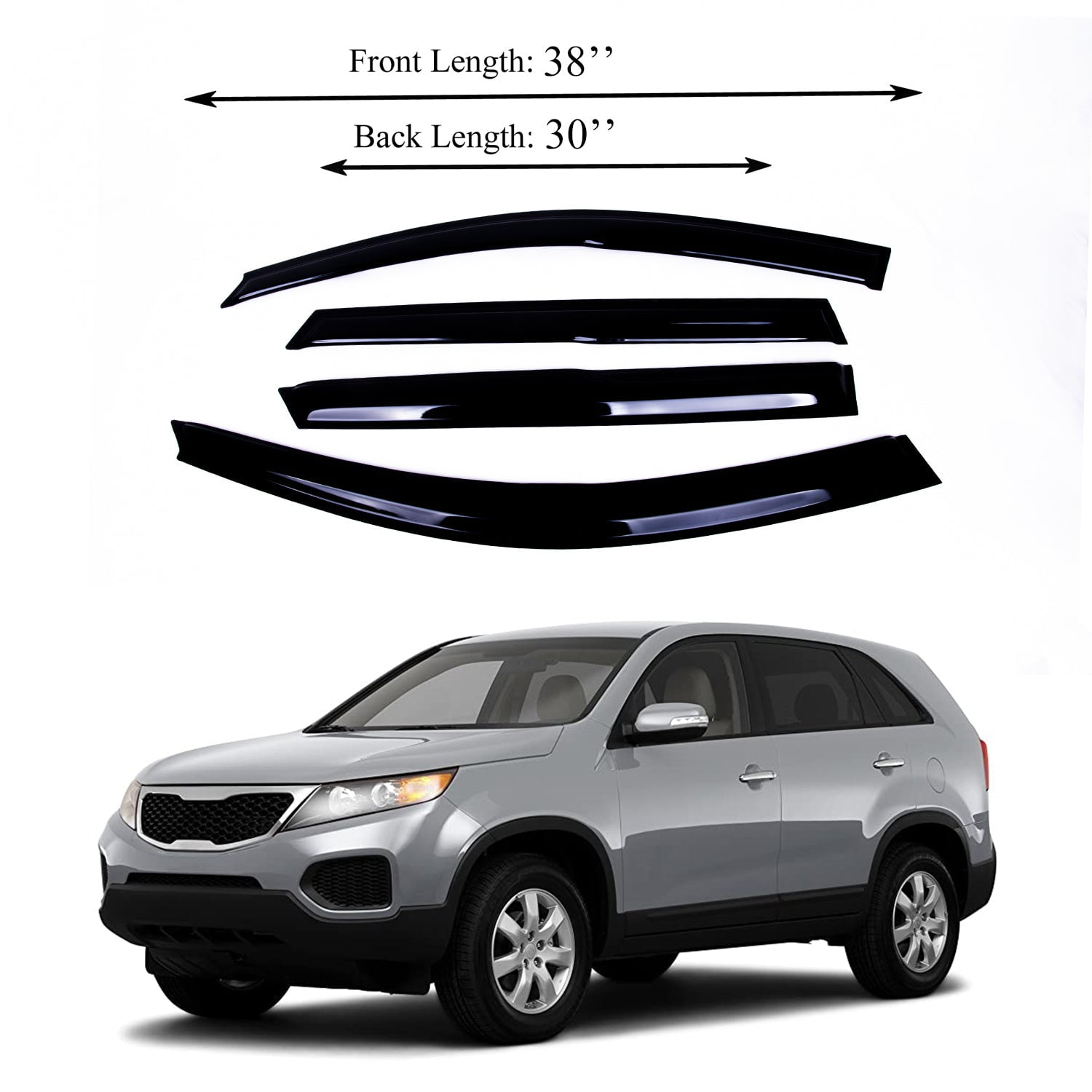 Fits for KIA Sorento 20112015 Side Window Visor Sun Rain Deflector