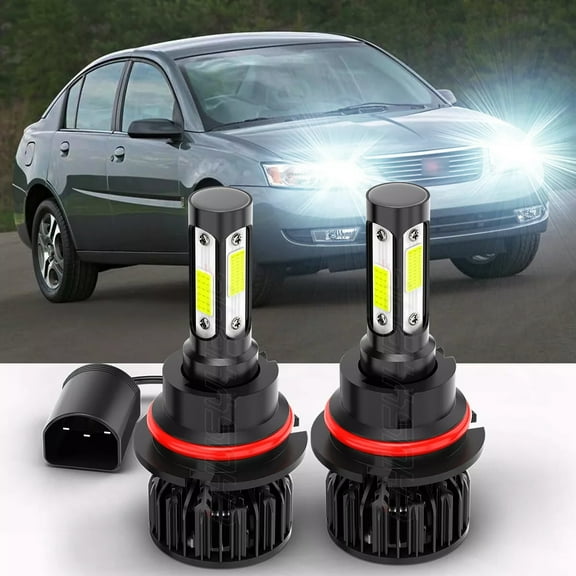 Fits for Saturn Ion 2003-2007 - 9007 HB5 LED Headlight Bulbs High Low Beam 6000K White 2 Pack