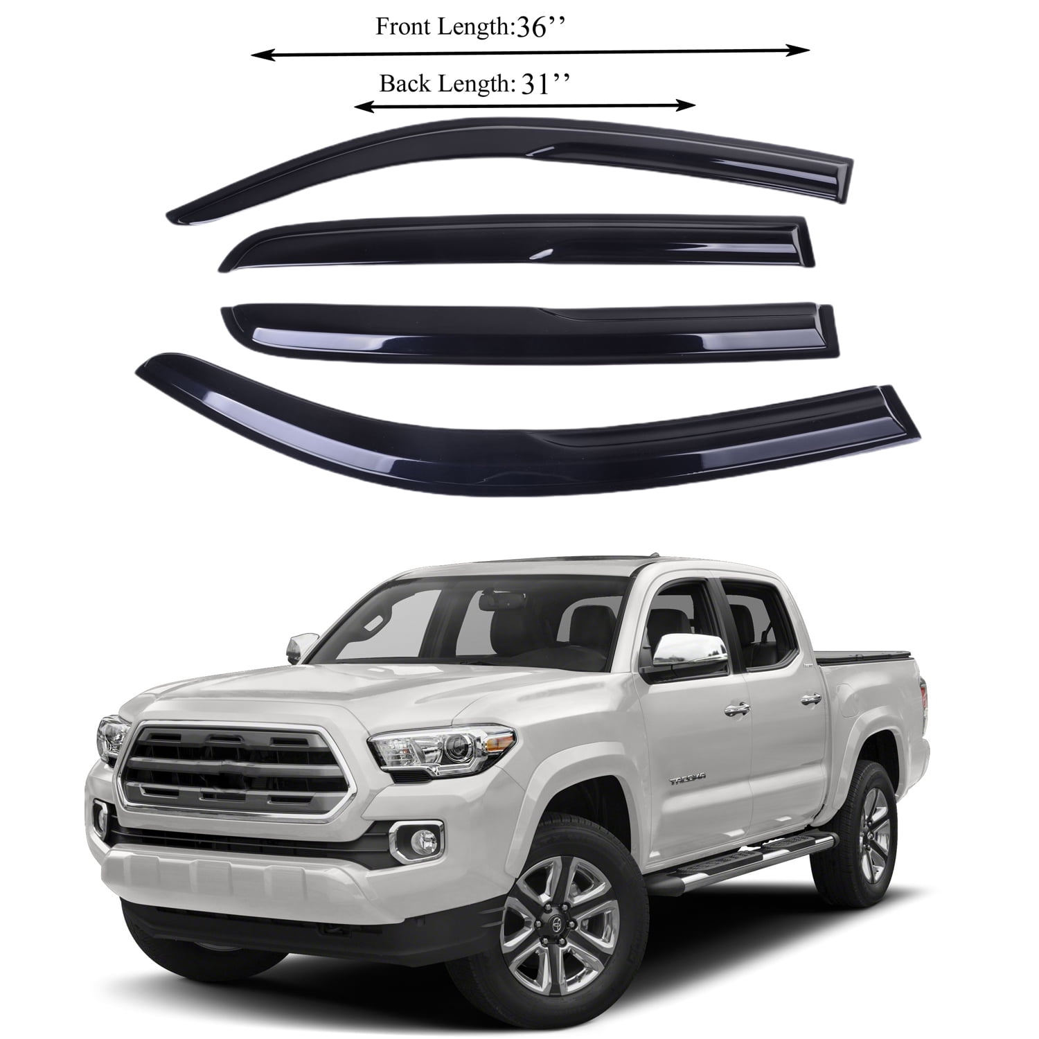 Window rain guards sale for toyota tacoma