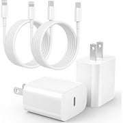 Fits iPhone 14 13 12 11 Fast Charger USB C Wall Charger [2-Pack] 6FT Fast Charging Cable Compatible with iPhone 14/14 Pro/14 Pro Max/iPhone 13/12/11/X/8/7/6/iPad Pro/Mini/AirPods