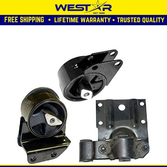 Fits1993 Jeep Grand Wagoneer 5.2L Engine Motor & Trans Mount Set 3PCS : A2809, A2808, A2863