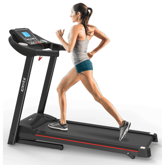 GUTALOR Fitshow App Home Foldable Treadmill with Incline - Folding Treadmill for Home Workout, Electric Walking Machine with 5" LCD Screen, 250 LB Capacity, Bluetooth Music