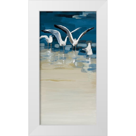 Fitsimmons, A. 14x24 White Modern Wood Framed Museum Art Print Titled - Beach Day