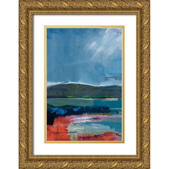 Fitsimmons, A 23x32 Gold Ornate Wood Framed with Double Matting Museum Art Print Titled - Coastal Display I
