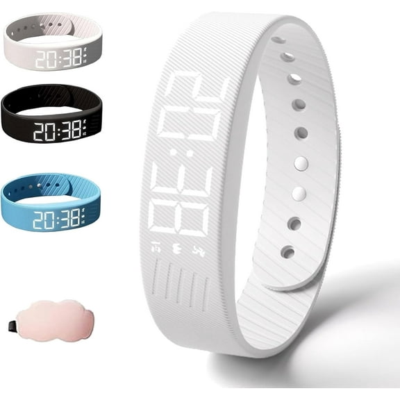 Fitsleeps Alarm Clock Watch, Fitsleeps Alarm Bracelet, Smart Alarm for Heavy Sleepers & Habit Breakers Vibrating Alarm Reminder Watch, Snooze Free Smart Watches for Men and Women