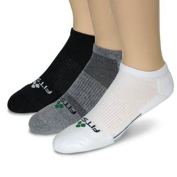 Fitsok CF2 Cushion Low Cut Sock, 3-Pack (Tri-Color, Large)