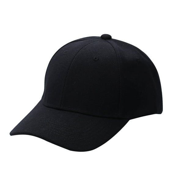 Fitted Classic Curved Bill Baseball Hat Plain Blank Sport Ball Cap Black