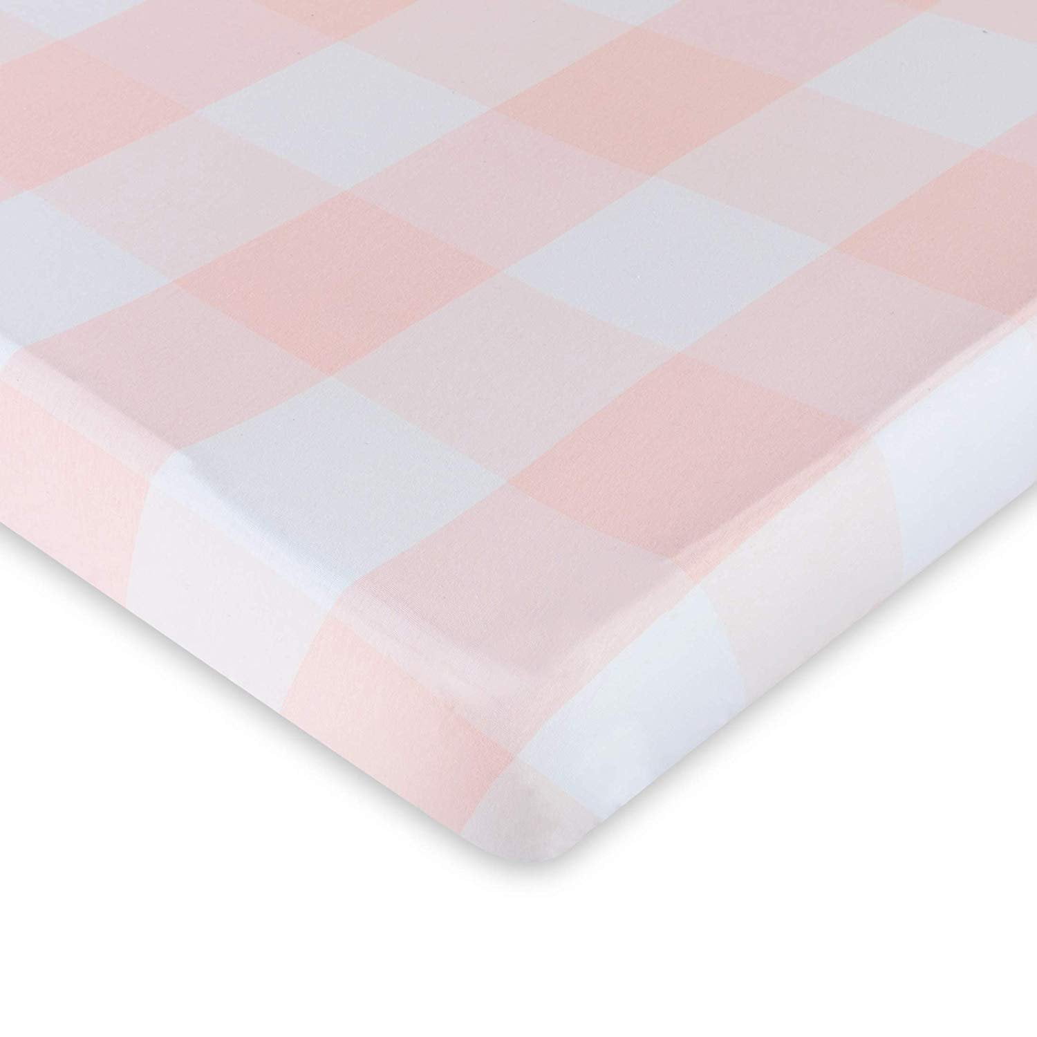 Pink gingham crib sheet hotsell