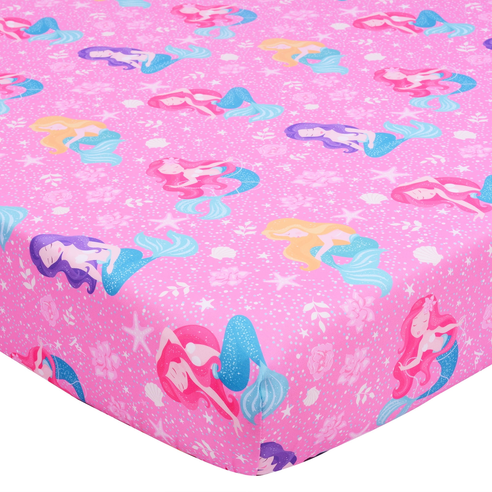 Fitted Crib Sheet Mermaid Crib Sheets 52'' x 28'' for Standard Crib