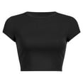 thumbnail image 1 of Fitted Crop Tops For Women Tight Shirts Women'S Cropped T-Shirts Y2k Tops Work Shirts For Women Workout Tops Crop Top Sets For Women Basic Tops Boxy Crop Top Hiking Tops Fitted Work Tops, 1 of 3