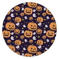 thumbnail image 1 of Fitted Halloween Round Tablecloth with Elastic Edge - 52 Inch Spooky Table Cover for Dining Kitchen Party, Washable, 1 of 6