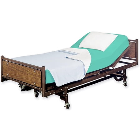 Fitted Hospital Bed Sheet, Twin Extra-Long 36"X80"X9" Soft and Comfy 100% Cotton (Twin XL, Aqua) by Crescent