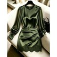 thumbnail image 1 of Fitted Long Sleeve Mini Dress with Lantern Sleeves and, 1 of 7