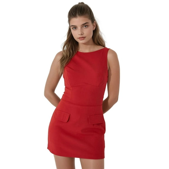 Fitted Mini Dress with Shorts