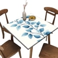 thumbnail image 1 of Fitted Outdoor Tablecloth Square, Jade Leafy Trail Pattern Printed on Polyester Table Cover for Outdoor Table, Perfect for Wedding Reception Banquet Hall, Fit for 36" x 36" Square Tables, 1 of 4