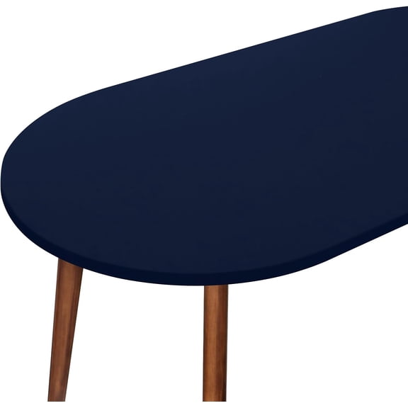 Fitted Oval Tablecloth 48 x 68 Inch Elastic Table Cloth, Stretch Spandex Table Cover Navy Washable Polyester Top Cap Cover for Dining Picnic Camping Indoor and Outdoor