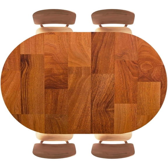 Fitted Oval Tablecloth Wood Grain Table Cloth Cover with Elastic Edge Brown Orange Tablecloths Waterproof Cloths for Indoor Outdoor Tables Decor, Fit for 48 x 68 Inch Tables, Style 4