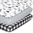 Fitted Playard Soft Breathable Baby Boy or Girl Mini Crib , Pack N
