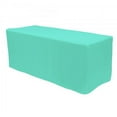 thumbnail image 1 of Fitted Polyester Rectangular Table Cover 6ft - Aqua, 1 of 1