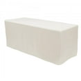 thumbnail image 1 of Fitted Polyester Rectangular Table Cover 8ft - Ivory, 1 of 1