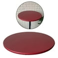 thumbnail image 1 of Fitted Round Table Cloth Waterproof Polyester Tablecloth for Catering Banquet - Red, 1 of 8