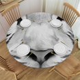 thumbnail image 1 of Fitted Round Tablecloth Tiger,white cool tiger face Table cover,Elastic Edged Table Cloth Fits Round Tables, 1 of 1