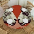 thumbnail image 1 of Fitted Round Tablecloth with Elastic Animal Sheep Printing Circle Tablecloth Waterproof Wipeable Oil Cloth Tablecloth, 1 of 8