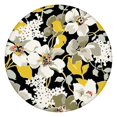 thumbnail image 1 of Fitted Round Tablecloth with Garden Style Floral Design, Elastic Edge for Secure Fit, Reusable Polyester Material, Fits 44-52 Inch Table, 1 of 7