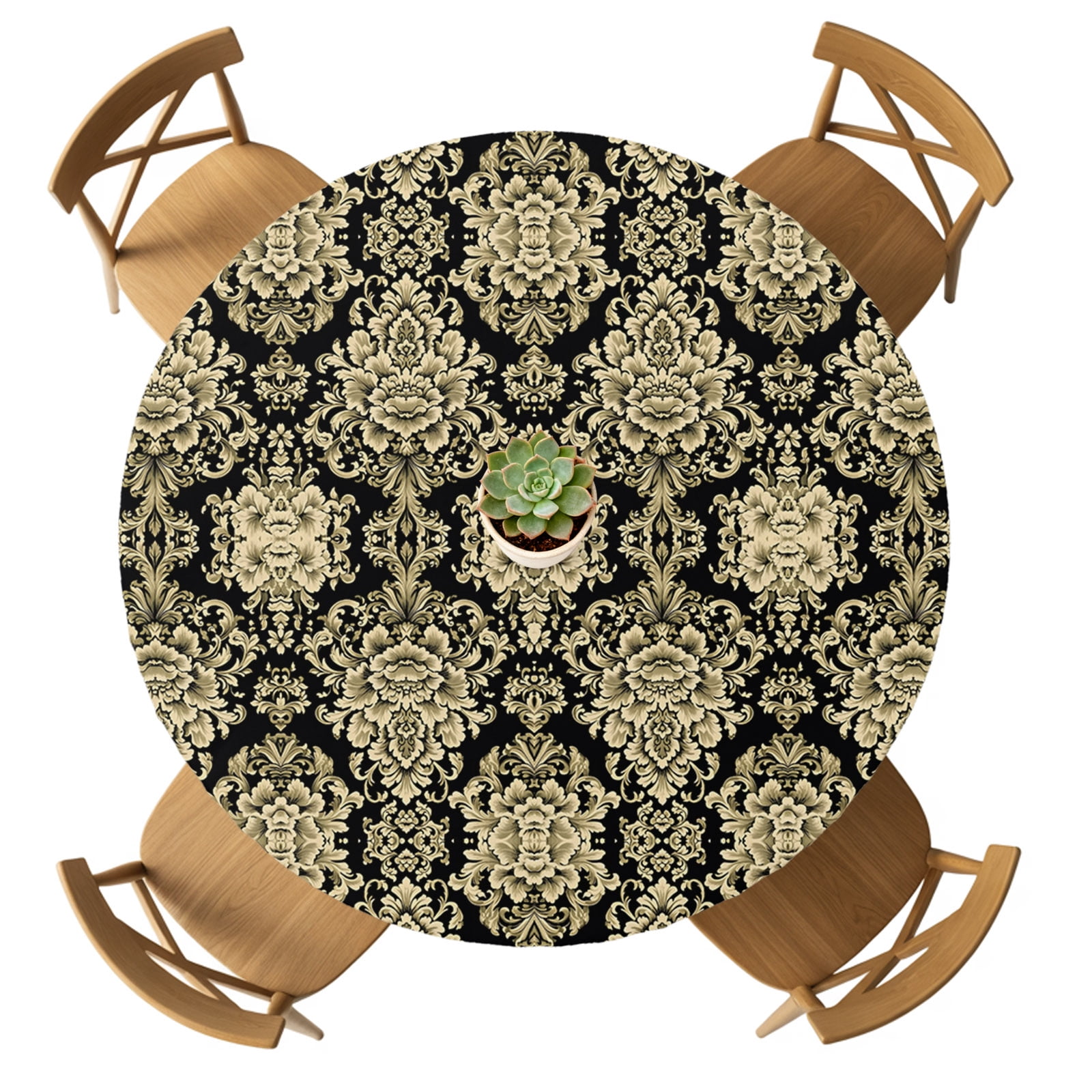 Room 896 Fitted Round Tablecloths Elastic Edged Table Covers 36