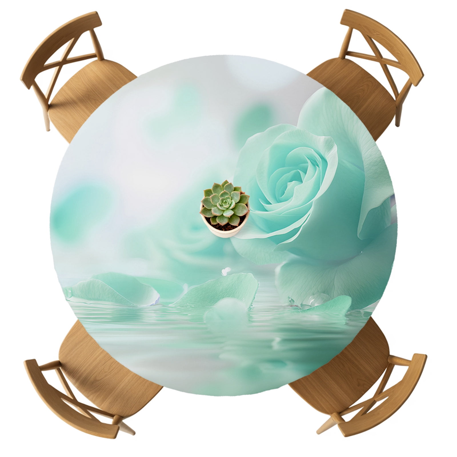Fitted Round Tablecloths Elastic Edged Table Covers 36