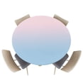 thumbnail image 1 of Fitted Round Tablecloths Table Covers 36-44in,Modern Abstract Ombre Color Art Waterproof Elastic Edged Table Cloth for Kitchen Dining Holiday Party Tables Decor,Minimalist Pink Blue Gradient, 1 of 1