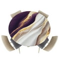 thumbnail image 1 of Fitted Round Tablecloths Table Covers 36-44in,Purple Gold White Marble Texture Waterproof Elastic Edged Table Cloth for Kitchen Dining Holiday Party Tables Decor,Natural Cracks Granite Stone, 1 of 6