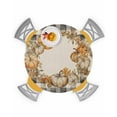 thumbnail image 1 of Fitted Round Tablecloths Table Covers 45-54in,Fall Thanksgiving Pumpkin Maple Leaves Waterproof Elastic Edged Table Cloth for Kitchen Dining Holiday Party Tables Decor,Autumn Harvest on Plaid Linen, 1 of 6