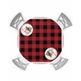 thumbnail image 1 of Fitted Round Tablecloths Table Covers 55-60in,Christmas Classic Red and Black Check Waterproof Elastic Edged Table Cloth for Kitchen Dining Holiday Party Tables Decor,Vintage Linen, 1 of 6