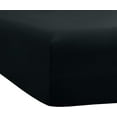 thumbnail image 1 of Fitted Sheet 1 Piece - 400 Thread Count & Breathable Fits Upto 15" Deep Pocket, 100% Egyptian Cotton Extra Long & All Around Elasticized Mattress Covers - Black Solid, Cal-King Size, 1 of 6