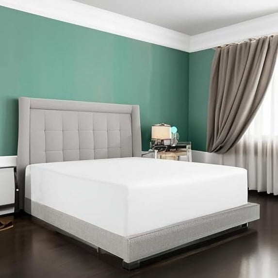 Fitted Sheet 1 Piece Only, 100% Egyptian Cotton, 400 Thread Count, 18" Deep Pocket Fitted Sheet - - Twin XXL Size - White.