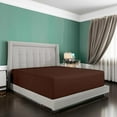 thumbnail image 1 of Fitted Sheet 1 Piece Only, 100% Egyptian Cotton, 400 Thread Count, 8" Deep Pocket Fitted Sheet - - California King Size - Chocolate., 1 of 6