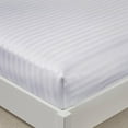 thumbnail image 1 of Fitted Sheet 1 Piece Only - 22" Inch Deep Pocket Queen Size Sheets - 400 TC Egyptian Cotton Super Elastic Bottom Mattress Covers & Protectors - Deep Pocket Fitted Sheet - White Stripe., 1 of 6